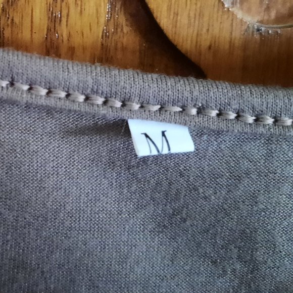 3/$15 Bohemian Lagenlook Tunic Dress with Pockets! - Taupe, Size XS - Picture 12 of 16